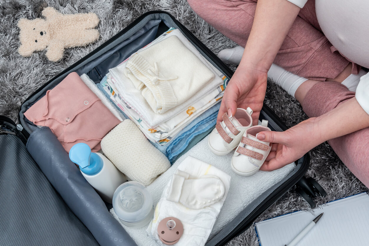 Luggage With Baby Essentials